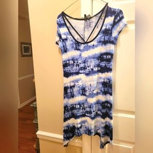 Tie-dye Casual Midi Dress